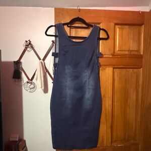 Fashion Nova Navy Backless Dress